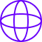 Icon Sphäre mit zwei Ellipsen