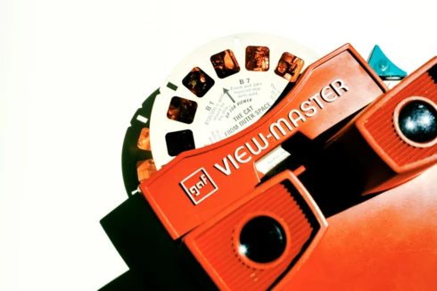 View-Master mit Katzenbildern